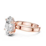 3mm Solitaire Engagement Ring with Hidden Halo