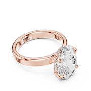3mm Solitaire Engagement Ring with Hidden Halo