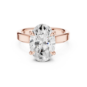 3mm Solitaire Engagement Ring with Hidden Halo
