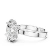 3mm Solitaire Engagement Ring with Hidden Halo