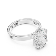 3mm Solitaire Engagement Ring with Hidden Halo