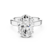 3mm Solitaire Engagement Ring with Hidden Halo
