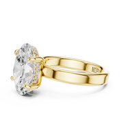 3mm Solitaire Engagement Ring with Hidden Halo