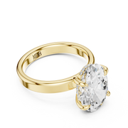 3mm Solitaire Engagement Ring with Hidden Halo