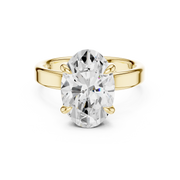 3mm Solitaire Engagement Ring with Hidden Halo