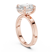 3mm Solitaire Engagement Ring with Hidden Halo