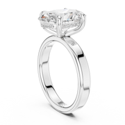 3mm Solitaire Engagement Ring with Hidden Halo