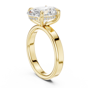 3mm Solitaire Engagement Ring with Hidden Halo