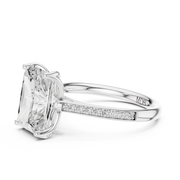 Cathedral Diamond Accented Engagement Ring