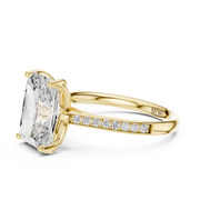 Cathedral Diamond Accented Engagement Ring