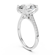Cathedral Diamond Accented Engagement Ring