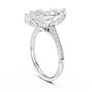 Cathedral Diamond Accented Engagement Ring