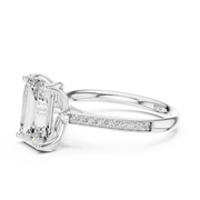 Cathedral Diamond Accented Engagement Ring