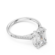Cathedral Diamond Accented Engagement Ring