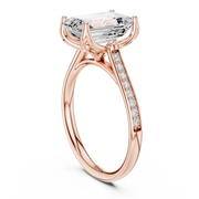 Cathedral Diamond Accented Engagement Ring