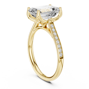 Cathedral Diamond Accented Engagement Ring