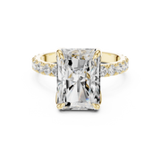 Tulip Head Hidden Halo Engagement Ring