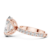 Tulip Head Hidden Halo Engagement Ring
