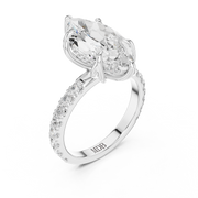 Tulip Head Hidden Halo Engagement Ring