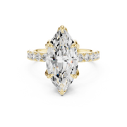 Tulip Head Hidden Halo Engagement Ring