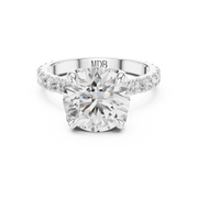 Tulip Head Hidden Halo Engagement Ring