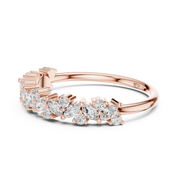 Marquise and Round Diamond Wedding Band