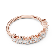 Marquise and Round Diamond Wedding Band