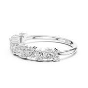 Marquise and Round Diamond Wedding Band