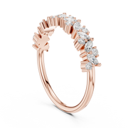 Marquise and Round Diamond Wedding Band