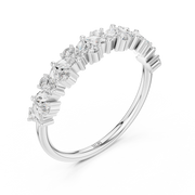 Marquise and Round Diamond Wedding Band