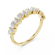 Marquise and Round Diamond Wedding Band