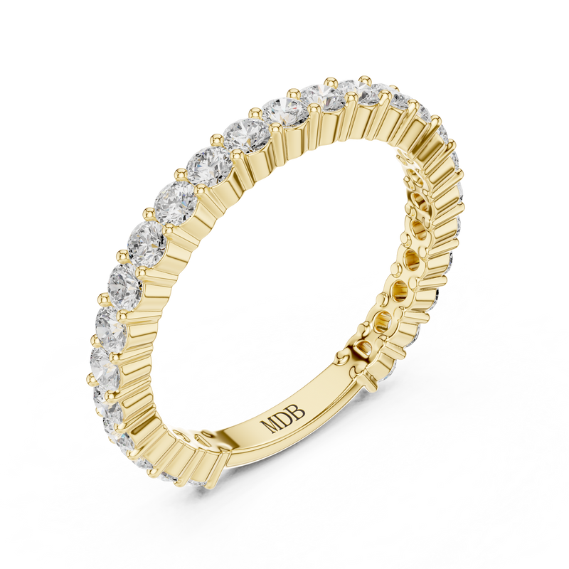 Shared Prong Diamond Wedding Band
