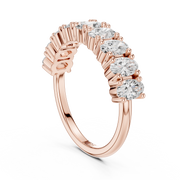 Elongated Cushion Diamond Band